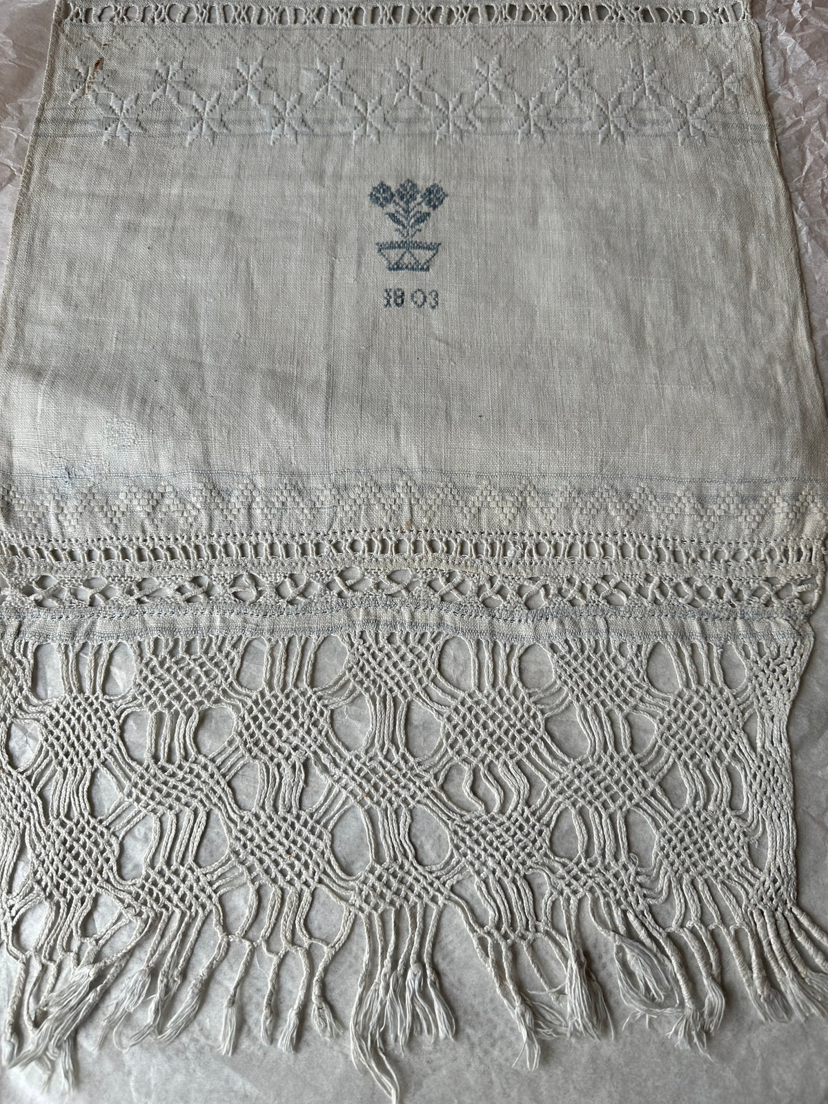 ØHM 1690x12 Lyøbroderi med inspiration til vævestrik